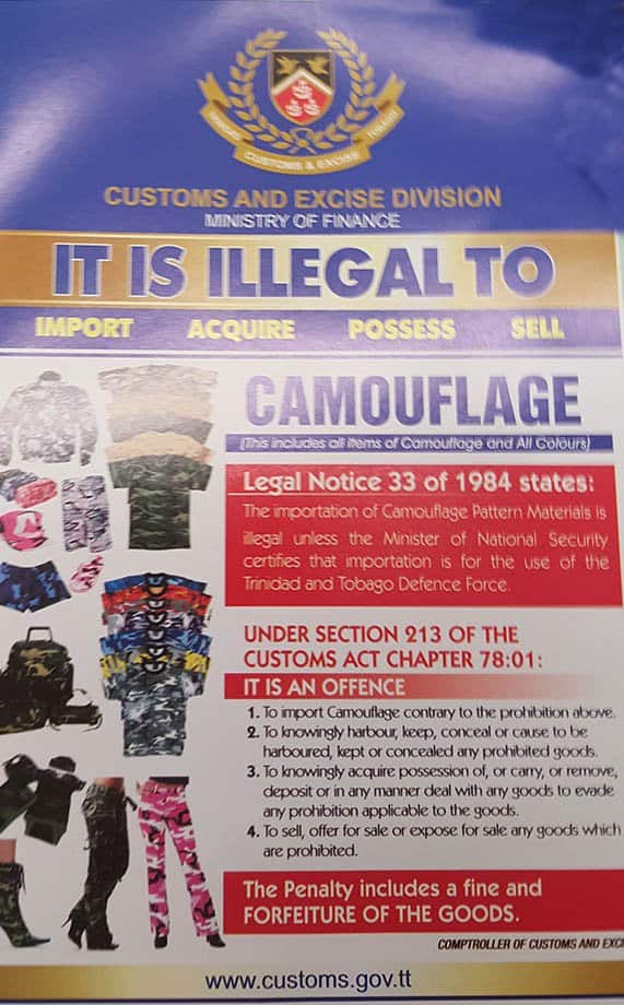 No Camouflage in Trinidad - The Dollar Vigilante