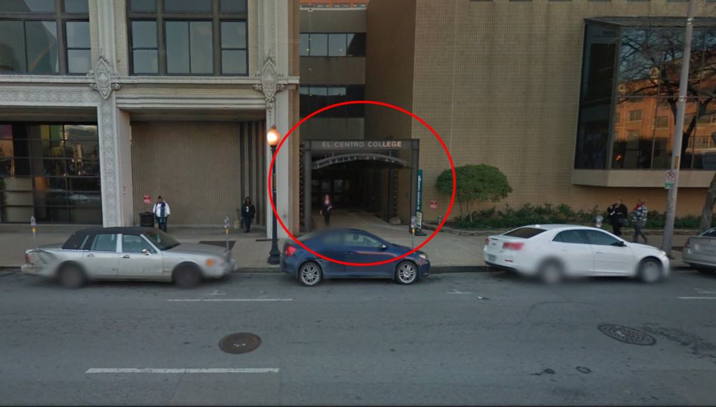 Part 1. b2 - The entrace to El Centro taken by SUV gunman