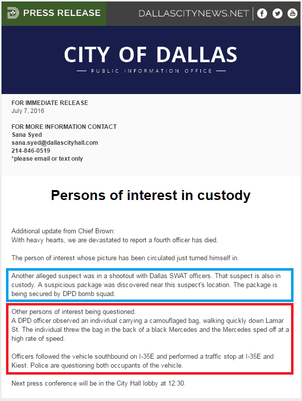 dpd press release two suspicious things